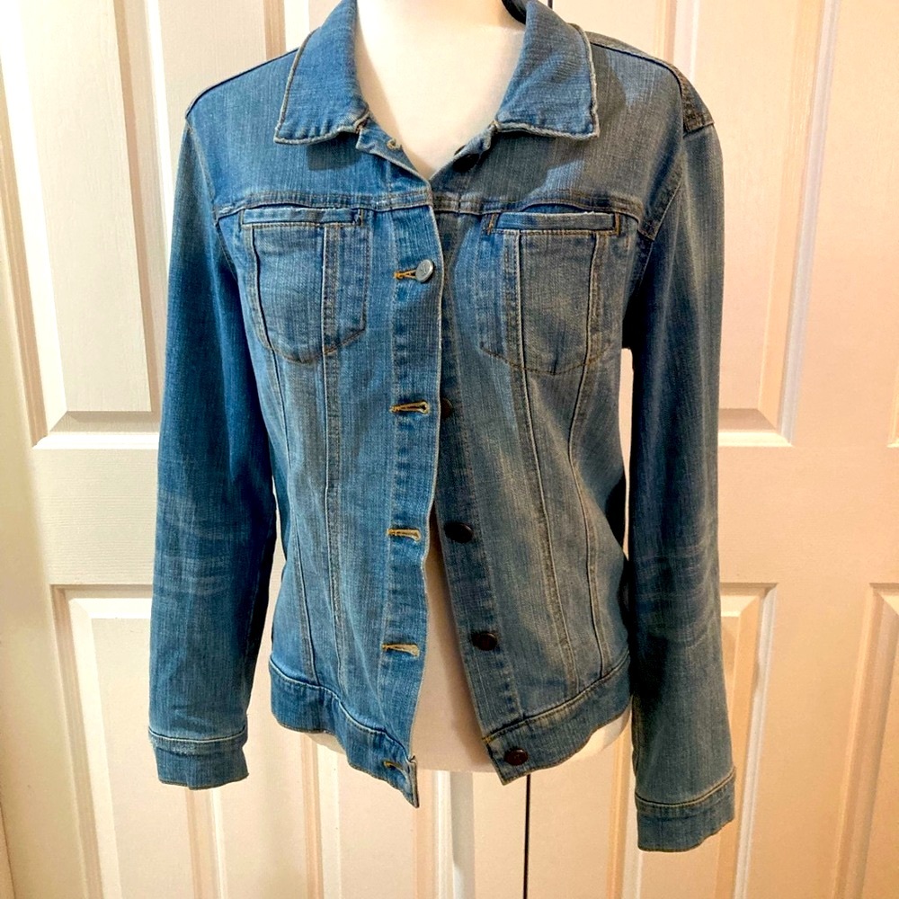 Anthropology AMORE Jean embroidered jacket